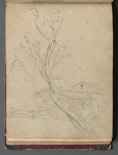 Album mit Ansichten von Rom und Umgebung, Landschaftsstudien, Seite 37b: Römische Landschaft von Franz Johann Heinrich Nadorp