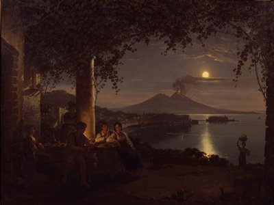 Mondscheinblick auf die Bucht von Neapel von Franz Ludwig Catel