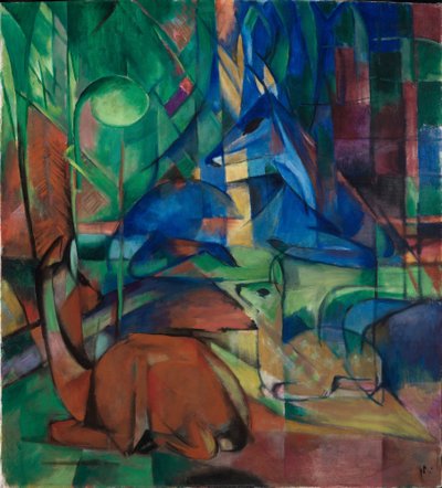 Rehe im Walde II von Franz Marc