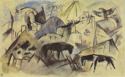 Das unglückliche Land Tirol (Skizze) von Franz Marc