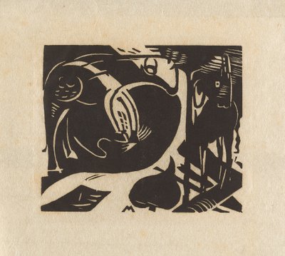 Zwei Fabeltiere von Franz Marc