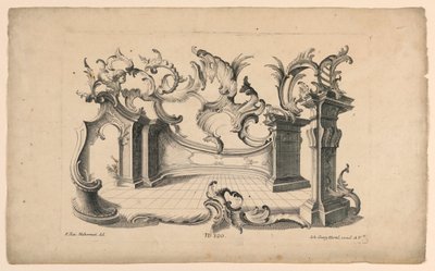 Rocaille-Motive und Sockel, aus Set Nr. 120 von Franz Xaver Habermann