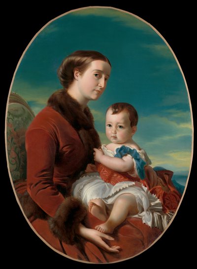 Porträt der Kaiserin Eugénie mit dem Prinzen Imperial von Franz Xaver Winterhalter