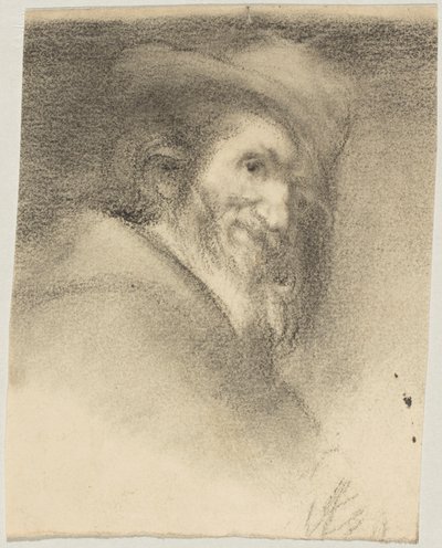 Skizze nach Velázquez; Kopf des Menippos; Original: Madrid, Prado von Franz von Lenbach