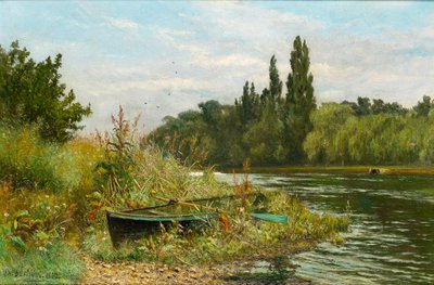 Ein ruhiger Ort an der Themse, 1882 von Fred Hines