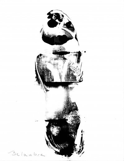 Abstrakte Frauensilhouette von Frederic Belaubre