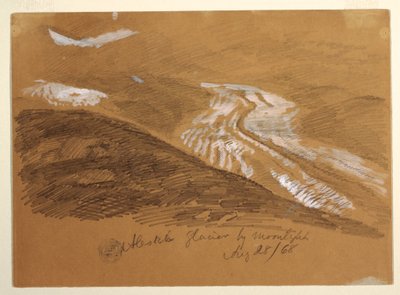 Aletschgletscher im Mondlicht, Berner Alpen, Schweiz von Frederic Edwin Church