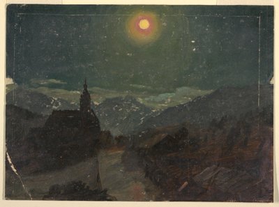 Alpenlandschaft bei Nacht, 1868 von Frederic Edwin Church