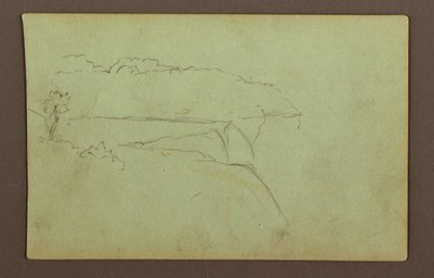 American Falls unter einem bewölkten Himmel, Niagara River, möglicherweise 1856 von Frederic Edwin Church