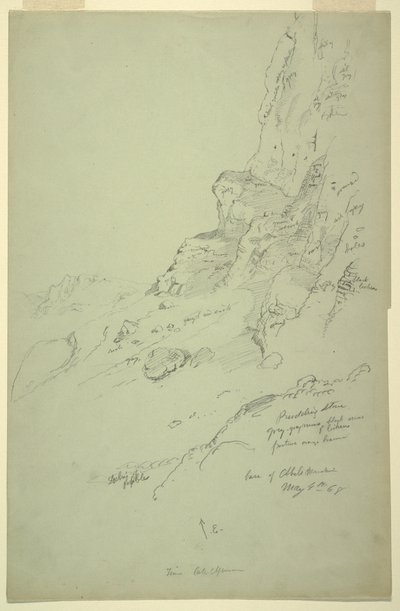 Basis des Hügels westlich von Suk Wadi, Barada von Frederic Edwin Church