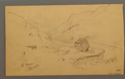 Bucht mit Häusern, Berge im Hintergrund von Frederic Edwin Church