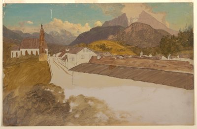 Berchtesgaden, Bayern, Gesamtansicht, Juni 1868 von Frederic Edwin Church