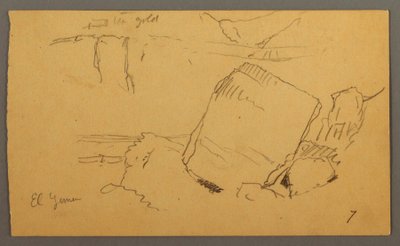 Zeichnung, Felsen, Februar möglicherweise 1868 von Frederic Edwin Church