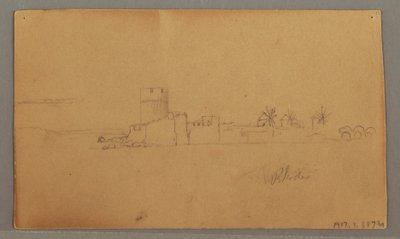 Zeichnung, Schloss am Hafen, 29. Mai 1868 von Frederic Edwin Church