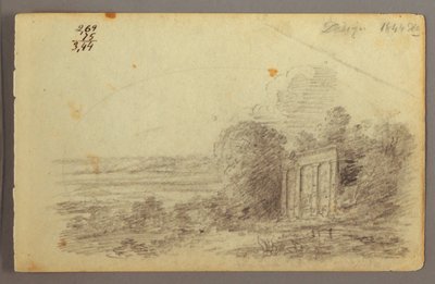 Klassische Ruine, Bäume, 1844 von Frederic Edwin Church