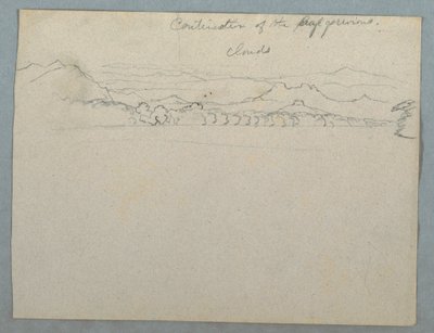 Wolkenbedeckte südamerikanische Berglandschaft neben einer Bucht, Teil 2?, 1853, wahrscheinlich Mai von Frederic Edwin Church