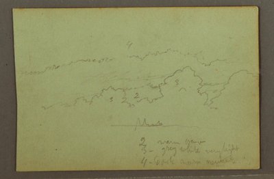 Wolkenstudie, möglicherweise 1856 von Frederic Edwin Church