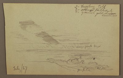 Zeichnung, Bewölkter Himmel, 1867 von Frederic Edwin Church