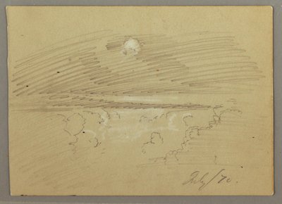 Bewölkter Himmel, Juli 1870 von Frederic Edwin Church