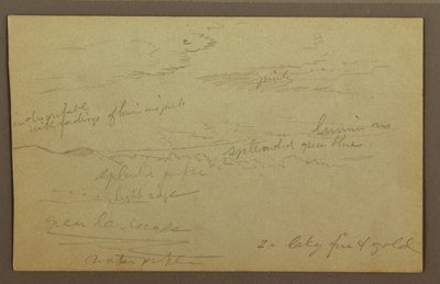 Zeichnung, Bewölkter Himmel, möglicherweise 1860er Jahre von Frederic Edwin Church