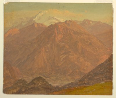 Zeichnung, Kolumbien oder Ecuador, Berge, 1853 oder 1857 von Frederic Edwin Church