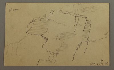 El Yemen Tal, Arabien: Felswand, 20. Februar 1868 von Frederic Edwin Church