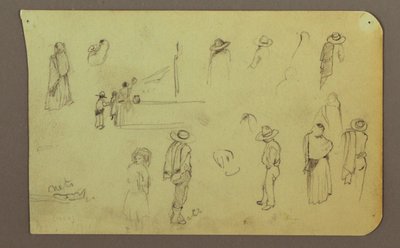 Figuren, Verso: Figur, Landschaft, 1883 von Frederic Edwin Church