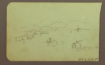 Figuren, Verso: Figur, Landschaft, 1883 von Frederic Edwin Church