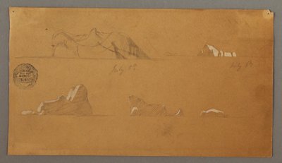 Schwimmende Eisberge, 5. und 6. Juli 1859 von Frederic Edwin Church