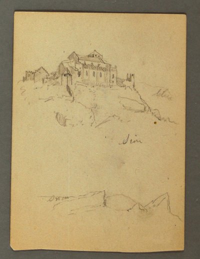 Befestigung von Klippen, Sion, Rhonetal, möglicherweise 1868 von Frederic Edwin Church