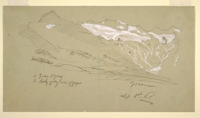 Von den Berner Alpen, Bel Arp, August 1868 von Frederic Edwin Church