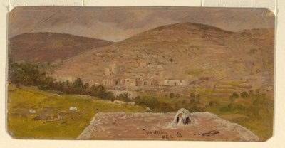 Hebron, Gesamtansicht, Februar 1868 von Frederic Edwin Church