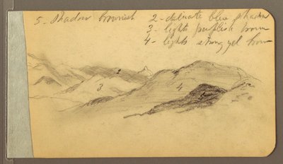 Hügel; Verso: Kopf, 1889 von Frederic Edwin Church