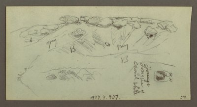 Hügel mit Felsen von Frederic Edwin Church