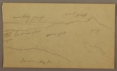Zeichnung, Landschaft, August 1865 von Frederic Edwin Church