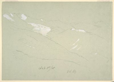 Landschaft in den Berner Alpen, nahe Bel Alp, Schweiz, September 1868 von Frederic Edwin Church