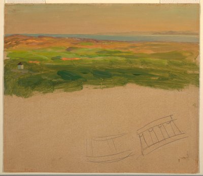 Zeichnung, Landschaft, nahe Syrien oder Griechenland, 1868–69 von Frederic Edwin Church
