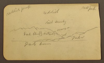 Zeichnung, Berglandschaft; Verso: Inschriften, 1885 von Frederic Edwin Church