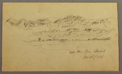 Zeichnung, Berggipfel, 22. Februar 1868 von Frederic Edwin Church