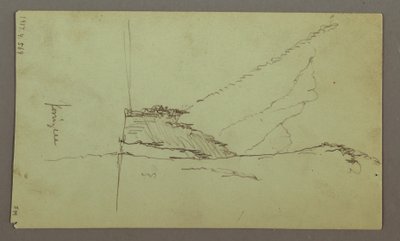 Zeichnung, Berggipfel, Fluss, Juli 1868 von Frederic Edwin Church