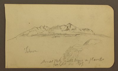 Zeichnung, Gebirgskette, Toluca; Rückseite: Gebirgskette, Toluca, 7. Januar 1885 von Frederic Edwin Church
