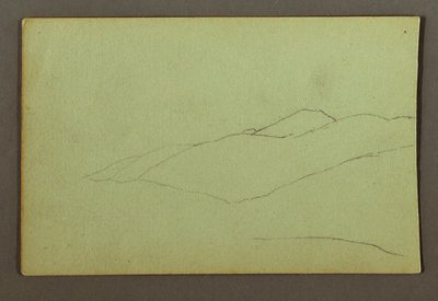 Zeichnung, Bergkamm, möglicherweise 1856 von Frederic Edwin Church