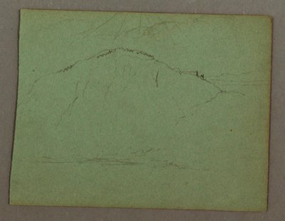Zeichnung, Berg am Ufer, möglicherweise 1856 von Frederic Edwin Church