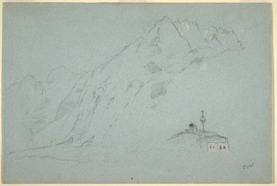 Zeichnung, Berge in der Nähe von Abtenau, Salzkammergut, 5. August 1868 von Frederic Edwin Church