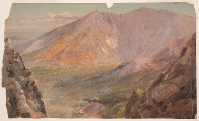 Zeichnung, Mt. Katahdin, Great Basin vom South Turner Mountain, 1877 von Frederic Edwin Church