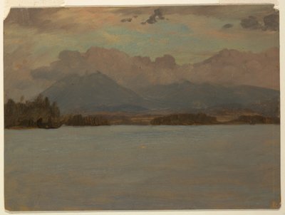 Zeichnung, Berg Katahdin vom Lake Katahdin, 1855–65 von Frederic Edwin Church