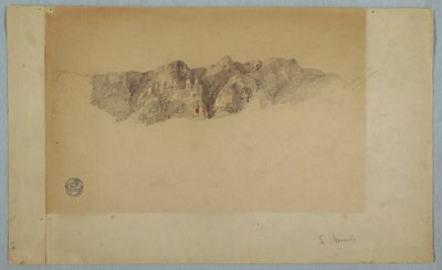 Teil einer zerklüfteten Bergkette, wahrscheinlich Ecuador oder Kolumbien, 1853 oder 1857 von Frederic Edwin Church