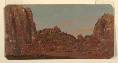 Petra, Khirbet en-Nasara Felsenkammern, Februar 1868 von Frederic Edwin Church