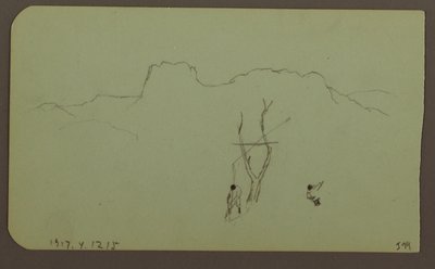 Felswand, Pilaster; Verso: Berglandschaft, Figuren, 1883 von Frederic Edwin Church