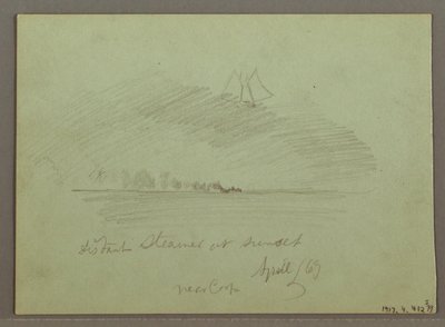 Felsen vor Küstenlinie, Felsklippen an der Küste, April 1869 von Frederic Edwin Church